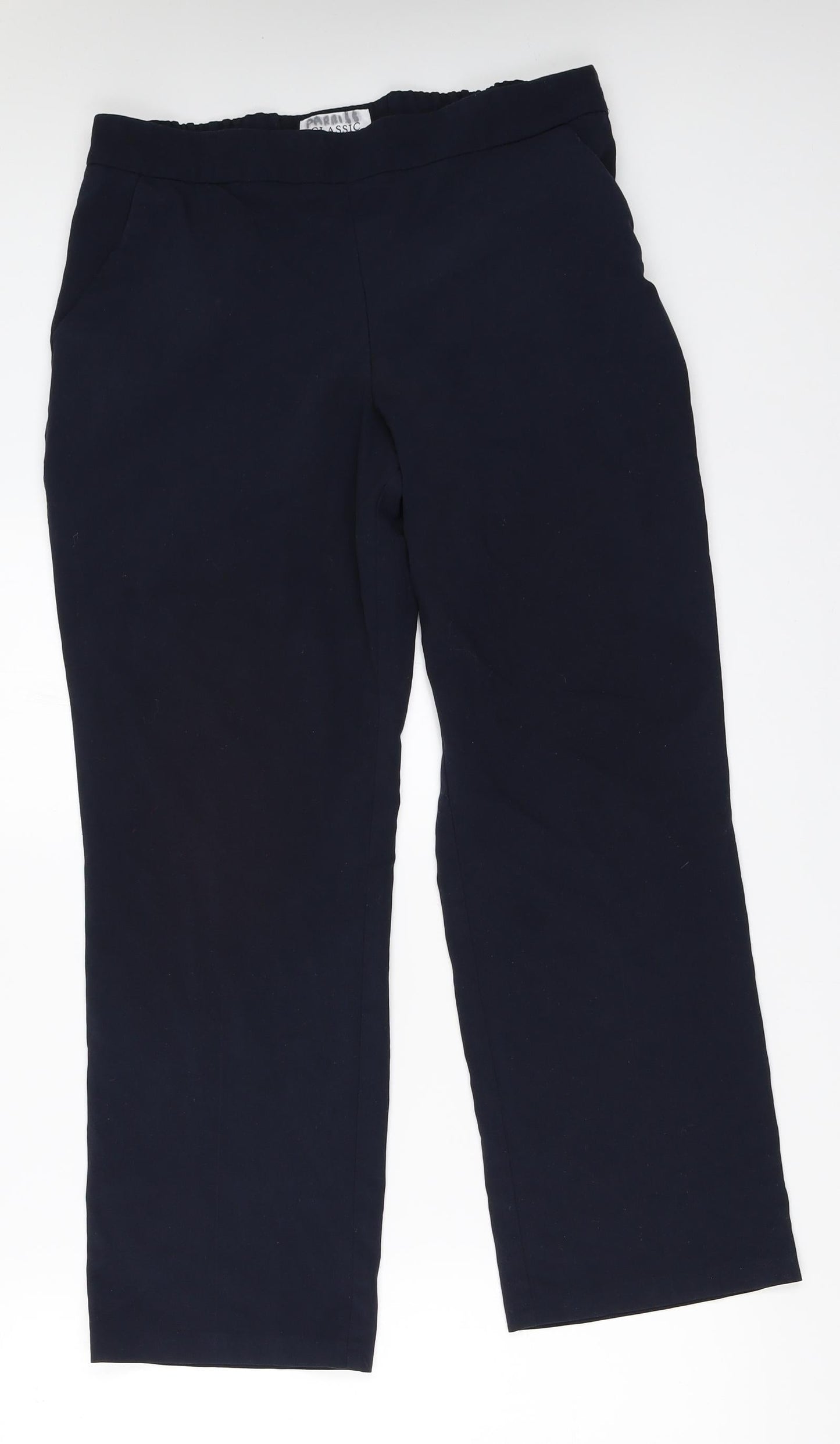 Womens UK Size 12 Marks and Spencer Regular Fit  Blue Trousers