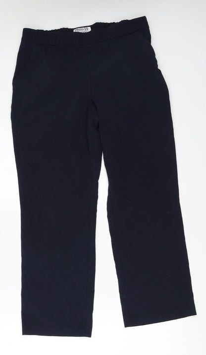 Womens UK Size 12 Marks and Spencer Regular Fit  Blue Trousers