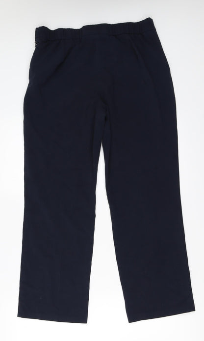 Womens UK Size 12 Marks and Spencer Regular Fit  Blue Trousers