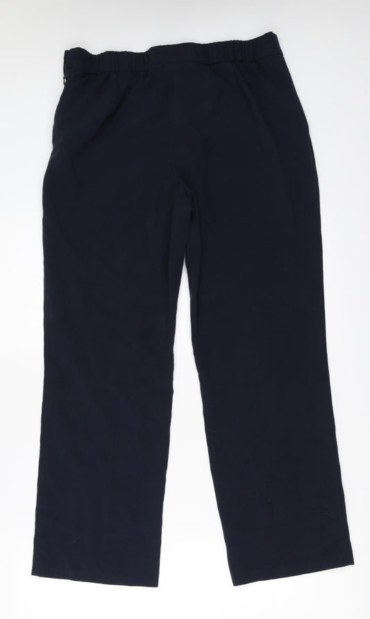 Womens UK Size 12 Marks and Spencer Regular Fit  Blue Trousers
