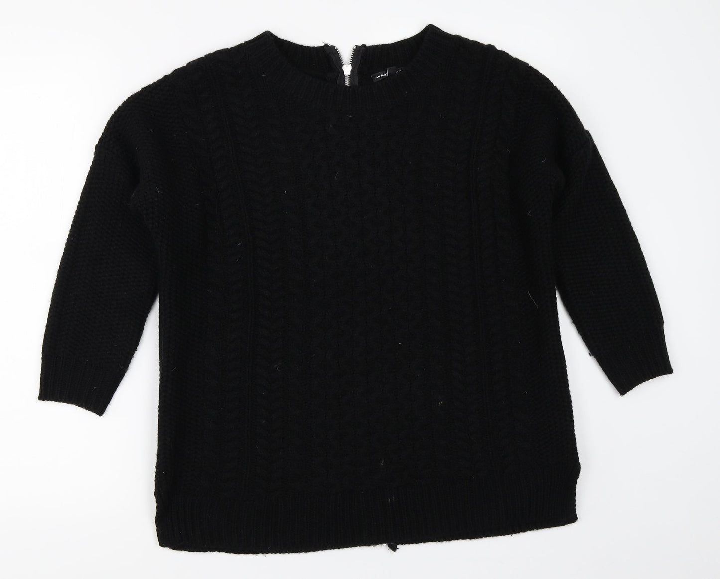 Womens UK Size S Warehouse Black Pullover Jumper