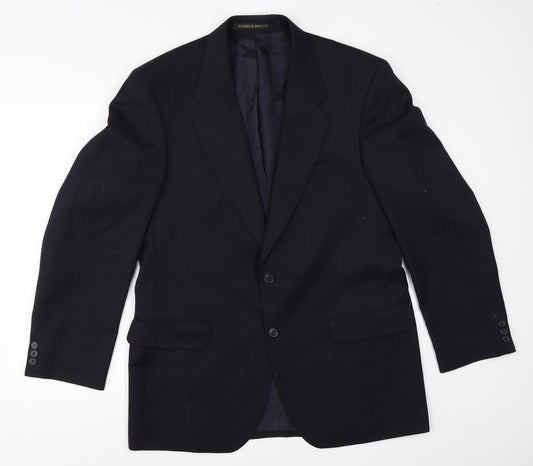 Mens UK Size 40 Marks and Spencer Regular Blue Suit Jacket