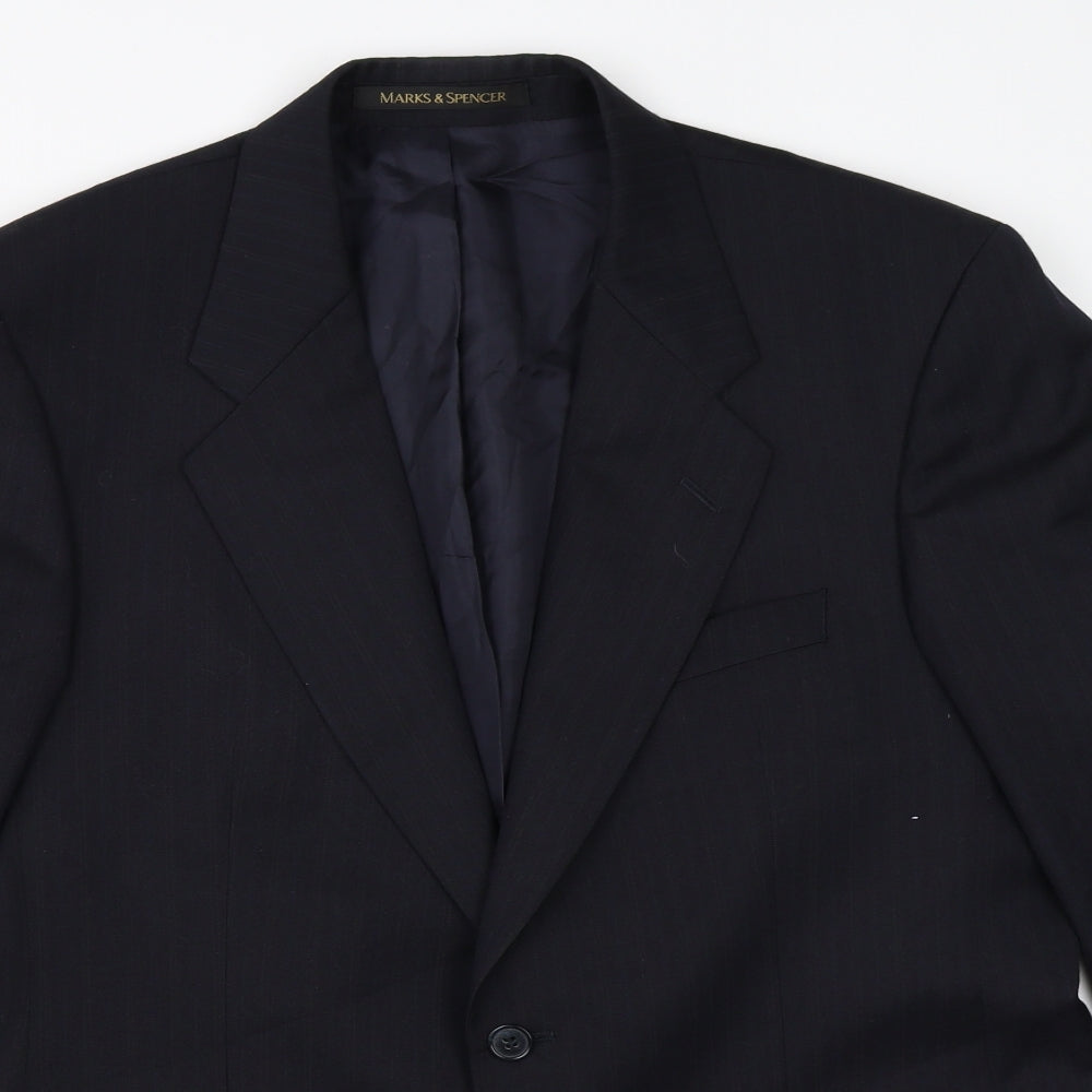 Mens UK Size 40 Marks and Spencer Regular Blue Suit Jacket