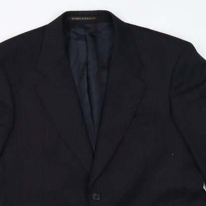 Mens UK Size 40 Marks and Spencer Regular Blue Suit Jacket