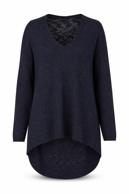Womens UK Size S Vouley Vous Blue Tunic Jumper