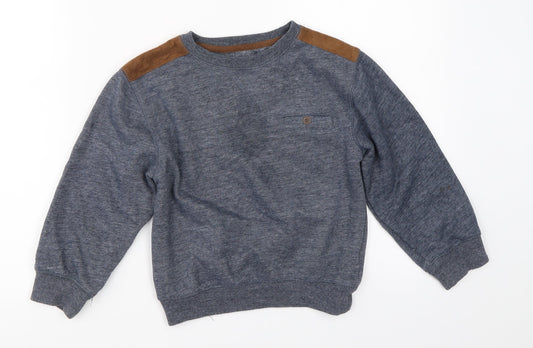 Rebel Boys Blue   Pullover Sweatshirt Size 5-6 Years