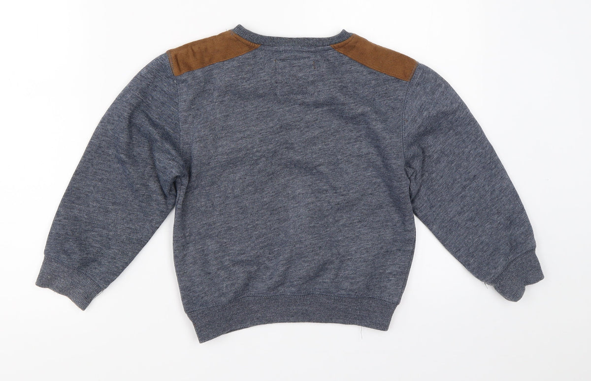 Rebel Boys Blue   Pullover Sweatshirt Size 5-6 Years