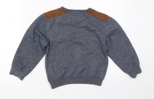 Rebel Boys Blue   Pullover Sweatshirt Size 5-6 Years