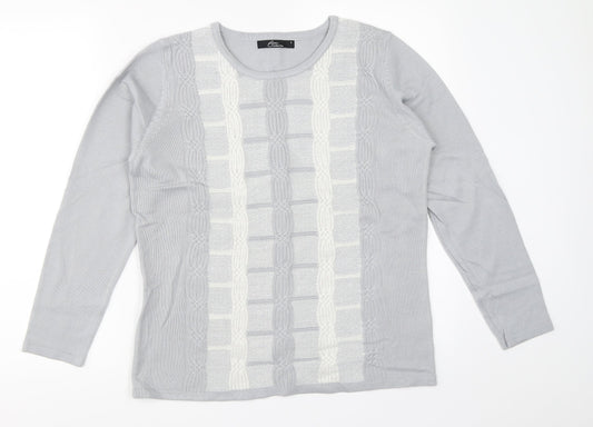 Bm Collection Womens Blue   Pullover Jumper Size S