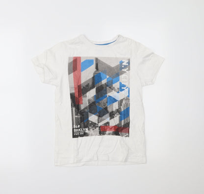 Primark Girls White   Pullover T-Shirt Size 9-10 Years