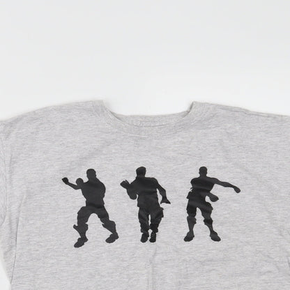 Matalan Boys Grey   Pullover T-Shirt Size S  - FORTNITE