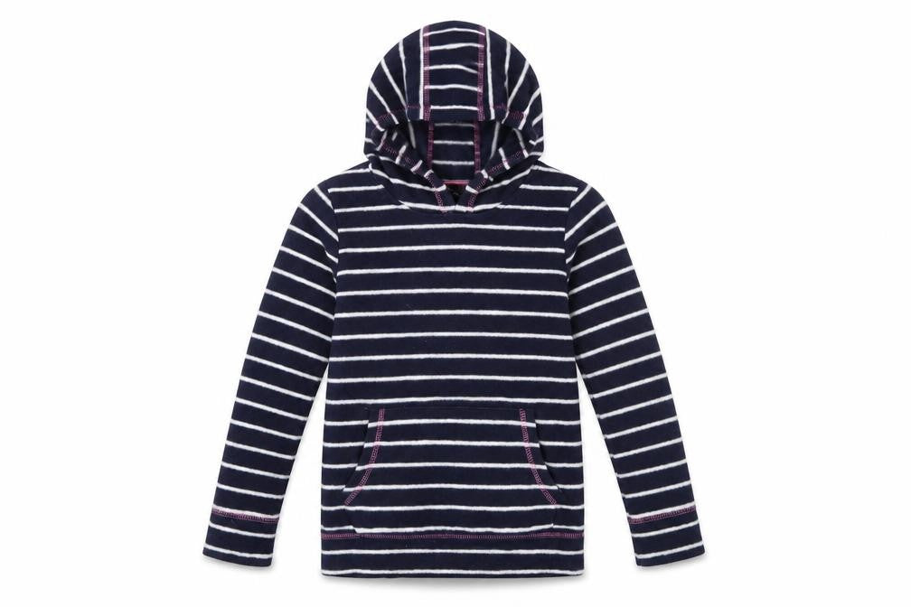 George Girls Blue Striped  Pullover Hoodie Size 8-9 Years
