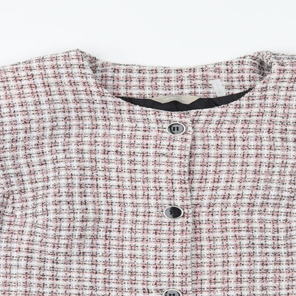 Anthology Womens Pink Check  Overcoat Coat Size 14