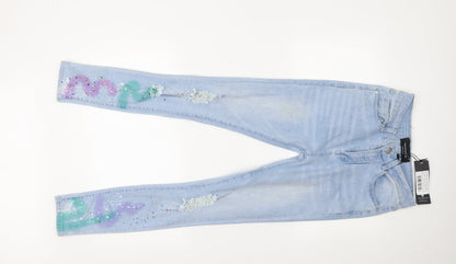 Good For Nothing Womens Blue  Denim Skinny Jeans Size M L27.5 in