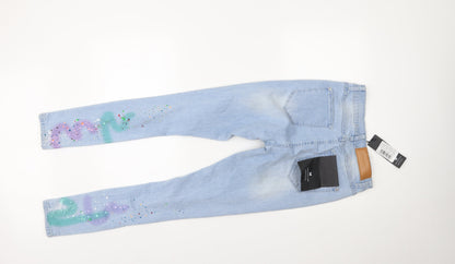 Good For Nothing Womens Blue  Denim Skinny Jeans Size M L27.5 in