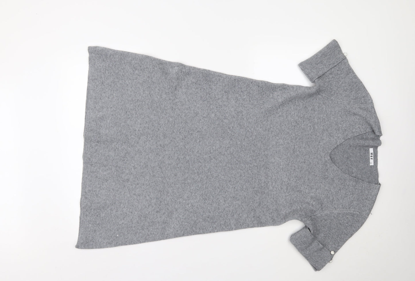 M&V Womens Grey   Jumper Dress  Size M
