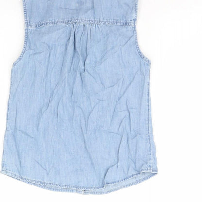 Gap Girls Blue  Denim Basic Button-Up Size M