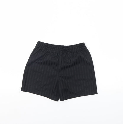 George Boys Black Striped  Sweat Shorts Size 6 Years - school football