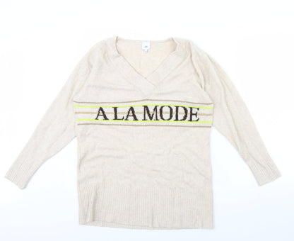 River Island Womens Beige   Pullover Jumper Size XS  - A la mode