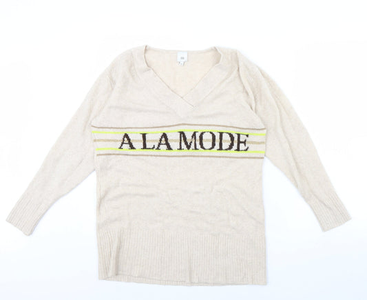 River Island Womens Beige   Pullover Jumper Size XS  - A la mode