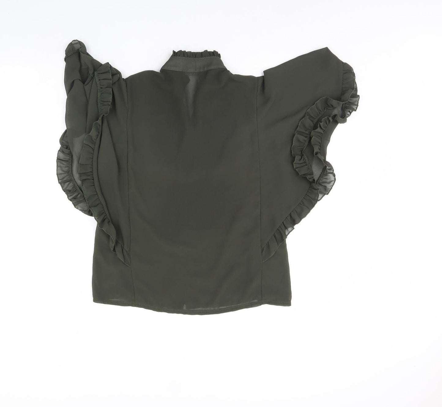 Boohoo Womens Green   Basic Button-Up Size 6