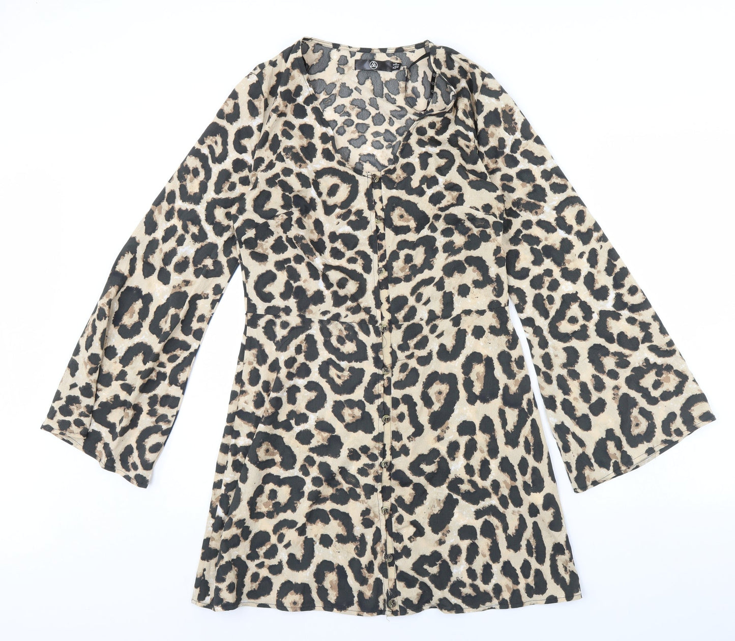 Missguided Womens Brown Animal Print  Mini  Size 10
