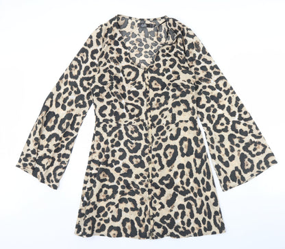 Missguided Womens Brown Animal Print  Mini  Size 10