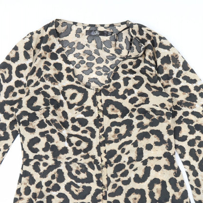 Missguided Womens Brown Animal Print  Mini  Size 10