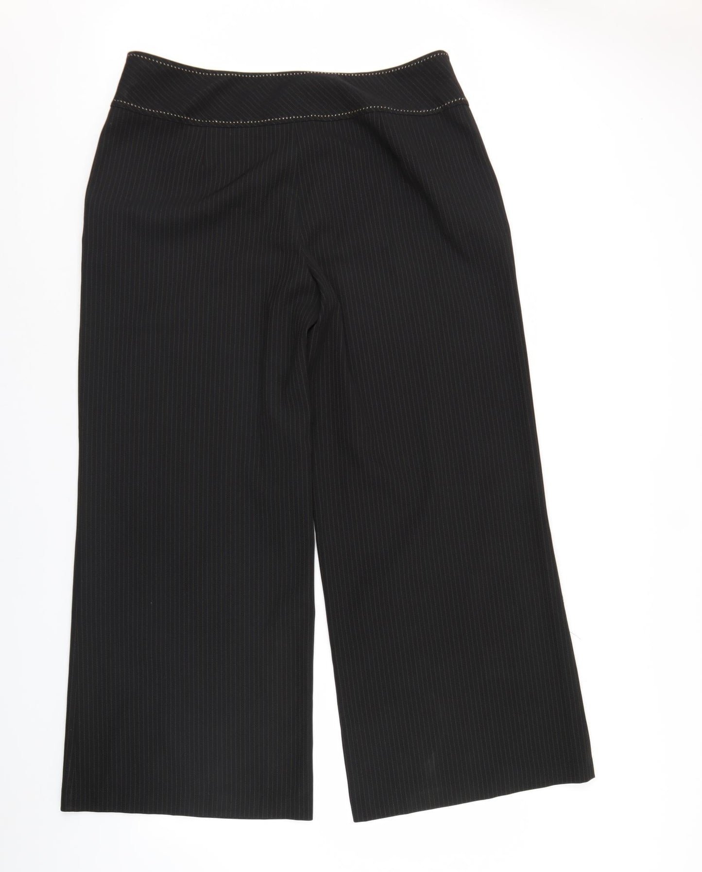 Nightingales Womens Black Striped  Trousers  Size 20 L32 in