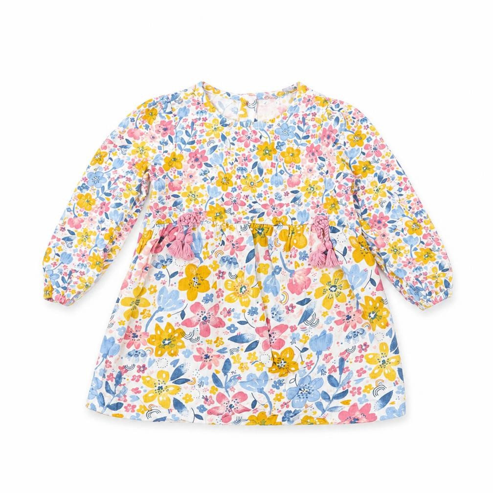 TU Girls White Floral  Fit & Flare  Size 18 Months