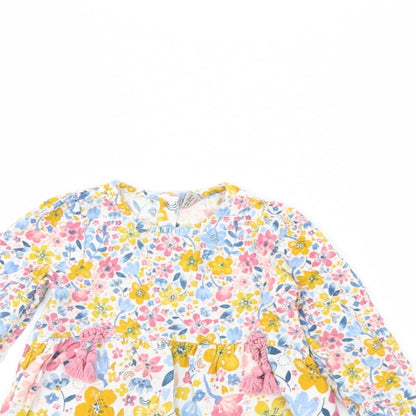 TU Girls White Floral  Fit & Flare  Size 18 Months