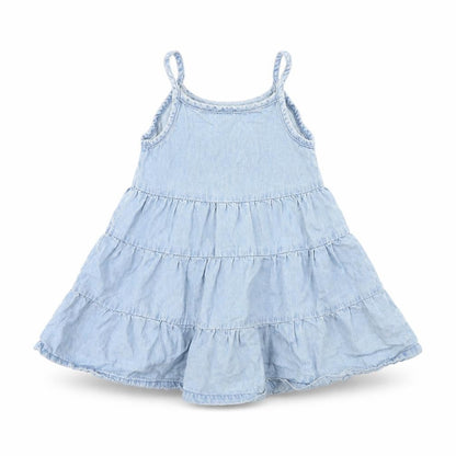 M&Co Girls Blue  Denim Fit & Flare  Size 18 Months