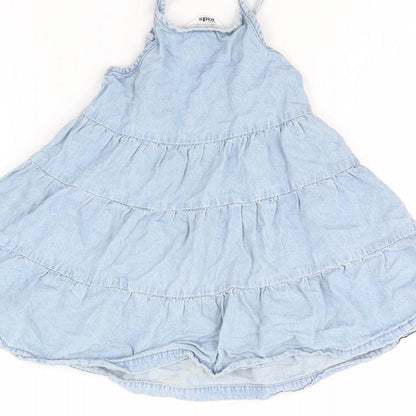 M&Co Girls Blue  Denim Fit & Flare  Size 18 Months