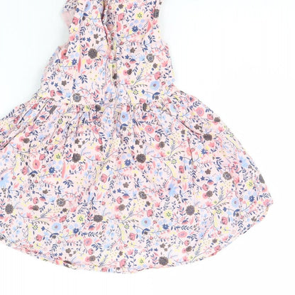 NEXT Girls Pink Floral  Fit & Flare  Size 18 Months