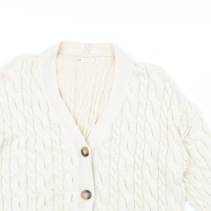 STR Womens Ivory   Cardigan Jumper Size M