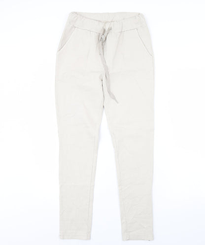 Womens UK Size 28 in Preworn Regular Fit  Beige Trousers