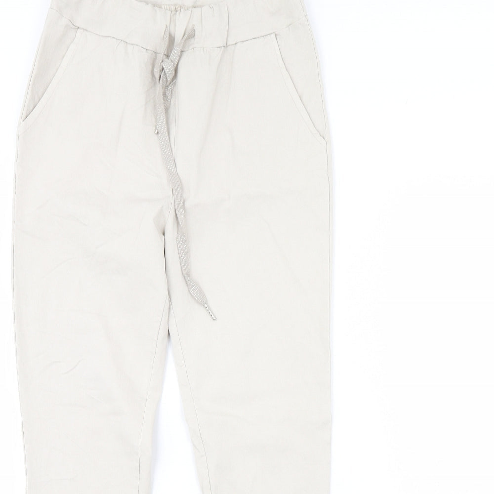 Womens UK Size 28 in Preworn Regular Fit  Beige Trousers