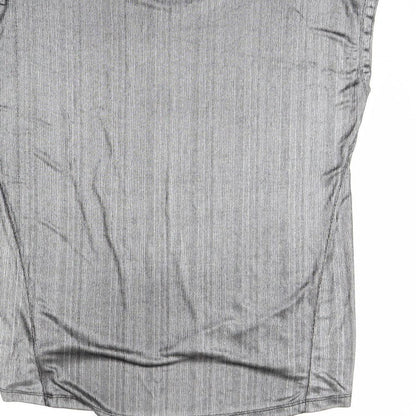 Womens UK Size S QED London Silver Basic T-Shirt