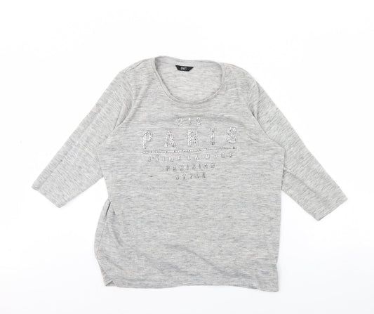 F&F Womens Grey   Pullover Jumper Size 14  - Paris