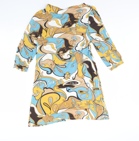 AMARANTO Womens Multicoloured Fair Isle  Shift  Size 10