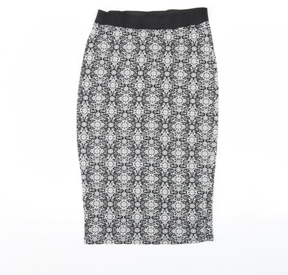 George Womens White Fair Isle  Bandage Skirt Size 10