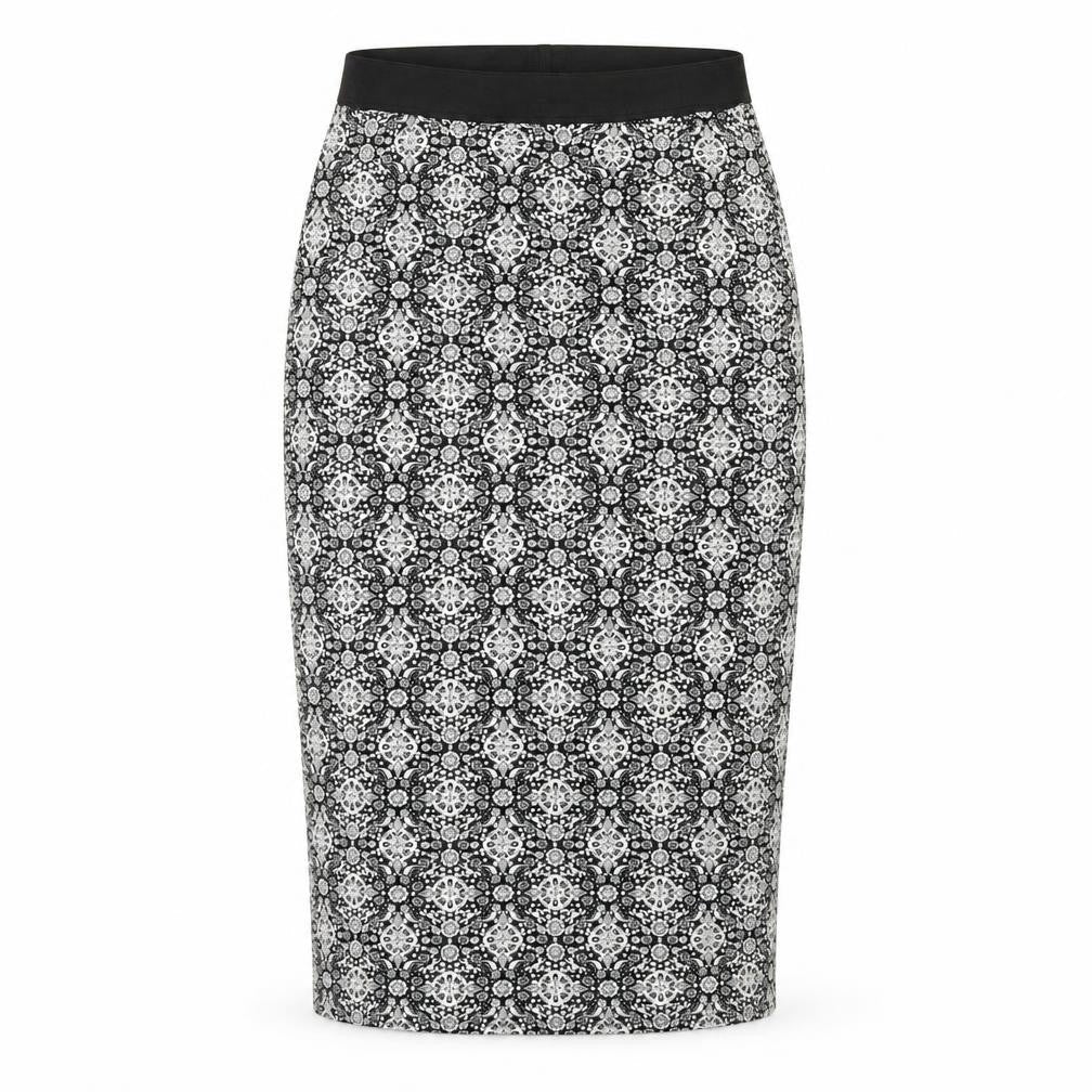 George Womens White Fair Isle  Bandage Skirt Size 10