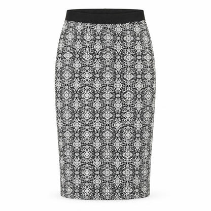George Womens White Fair Isle  Bandage Skirt Size 10