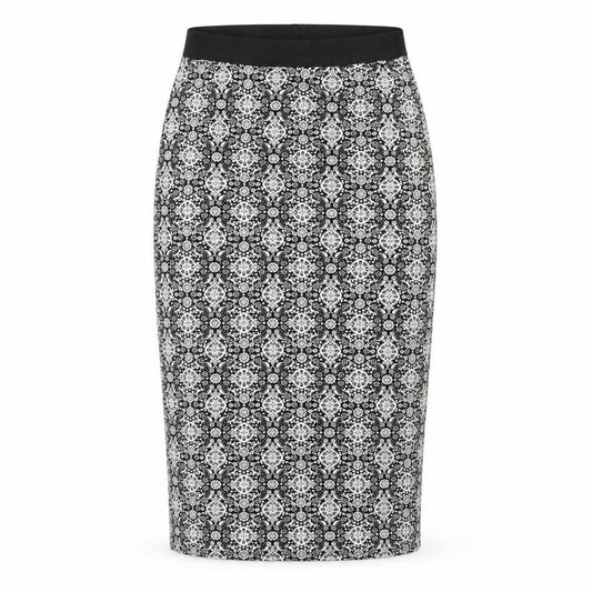 George Womens White Fair Isle  Bandage Skirt Size 10