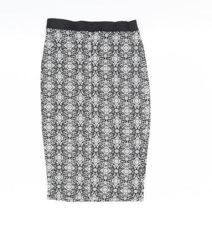 George Womens White Fair Isle  Bandage Skirt Size 10