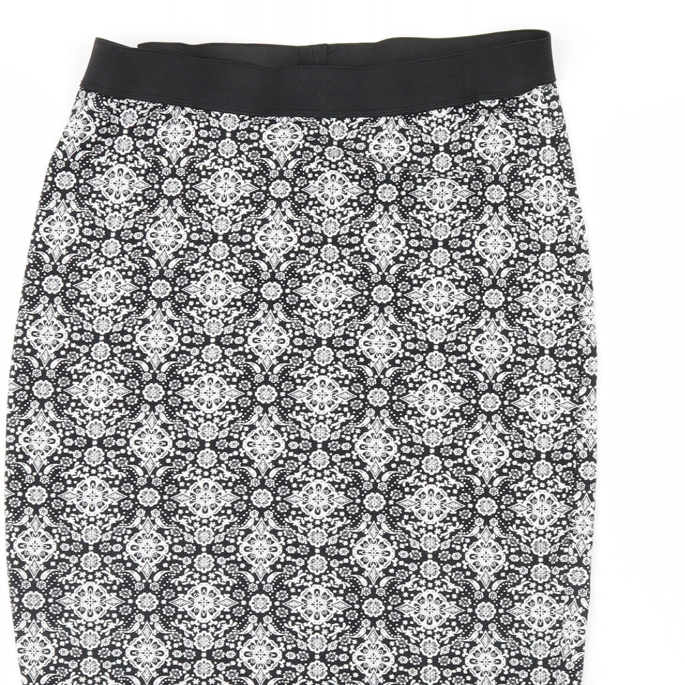 George Womens White Fair Isle  Bandage Skirt Size 10