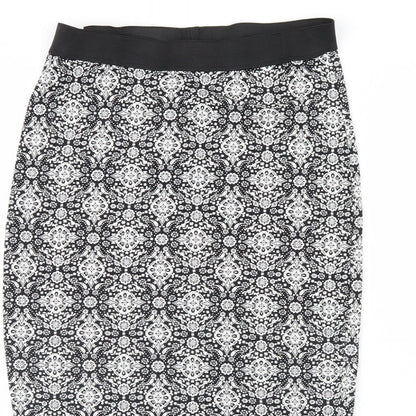 George Womens White Fair Isle  Bandage Skirt Size 10