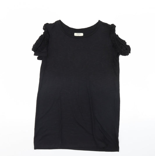 Papaya Womens Black   Basic T-Shirt Size 8