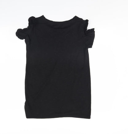 Papaya Womens Black   Basic T-Shirt Size 8