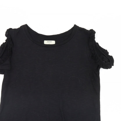 Papaya Womens Black   Basic T-Shirt Size 8